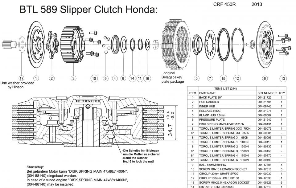 EVR Triumph Slipper Clutch: Daytona 675 / Street Triple