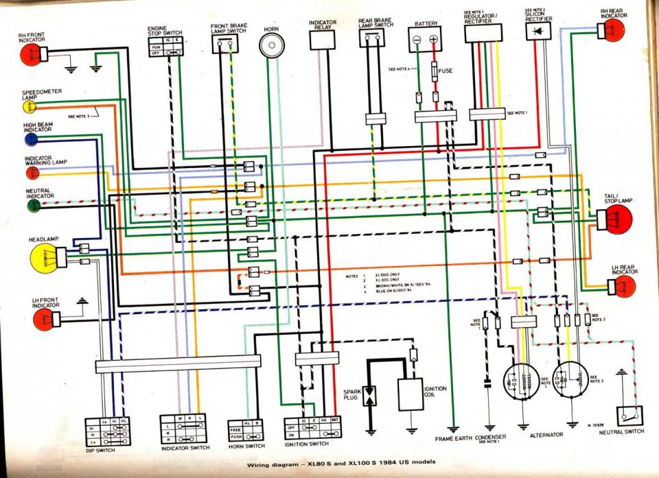 Honda Xl100 Wiring Diagram 1982 Honda Xl 100 Wiring Diagram - Wiring Diagram and Schematic