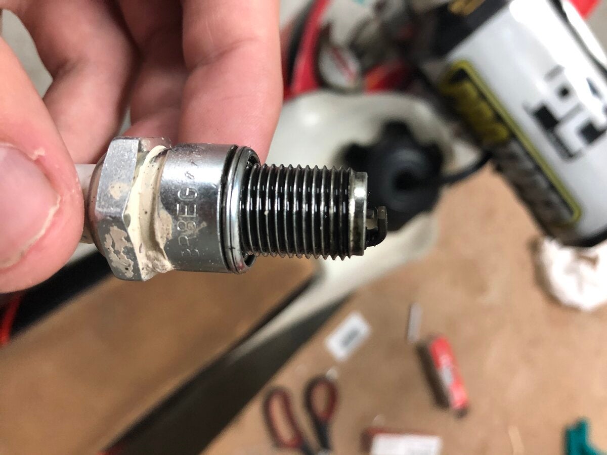 Why does my spark plug look like this Honda 2 Stroke ThumperTalk