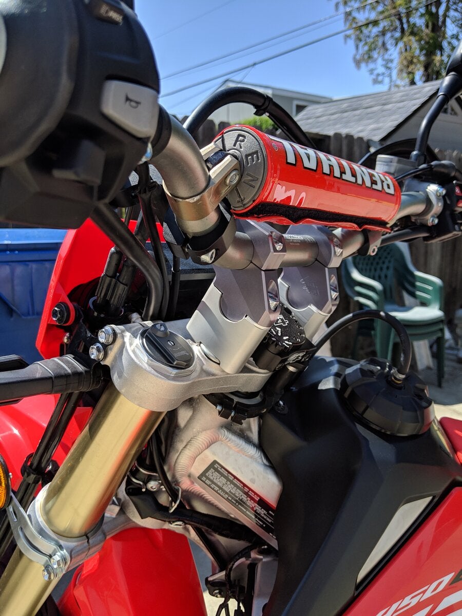 Mika Metals 1 1/8" Oversize Handlebars Black For HONDA CRF450R 2019-2022