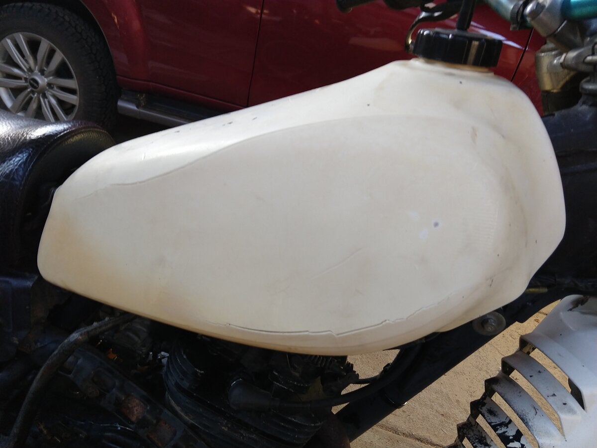 Cracked plastic fuel tank Motorcycle Engineering & Fabrication