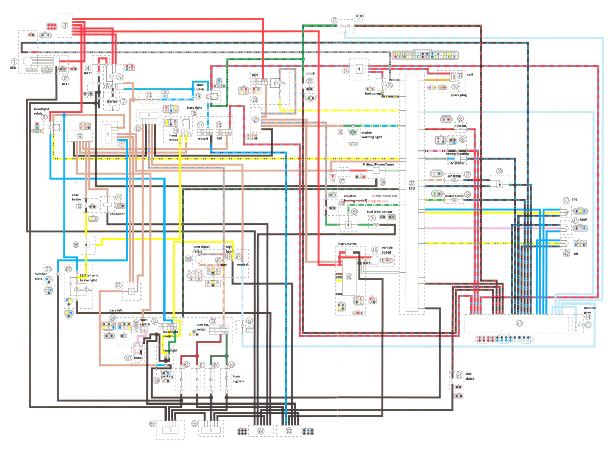 WR450F 2012 1DX0 ECU has two modes of operation WR400F/426F/450F