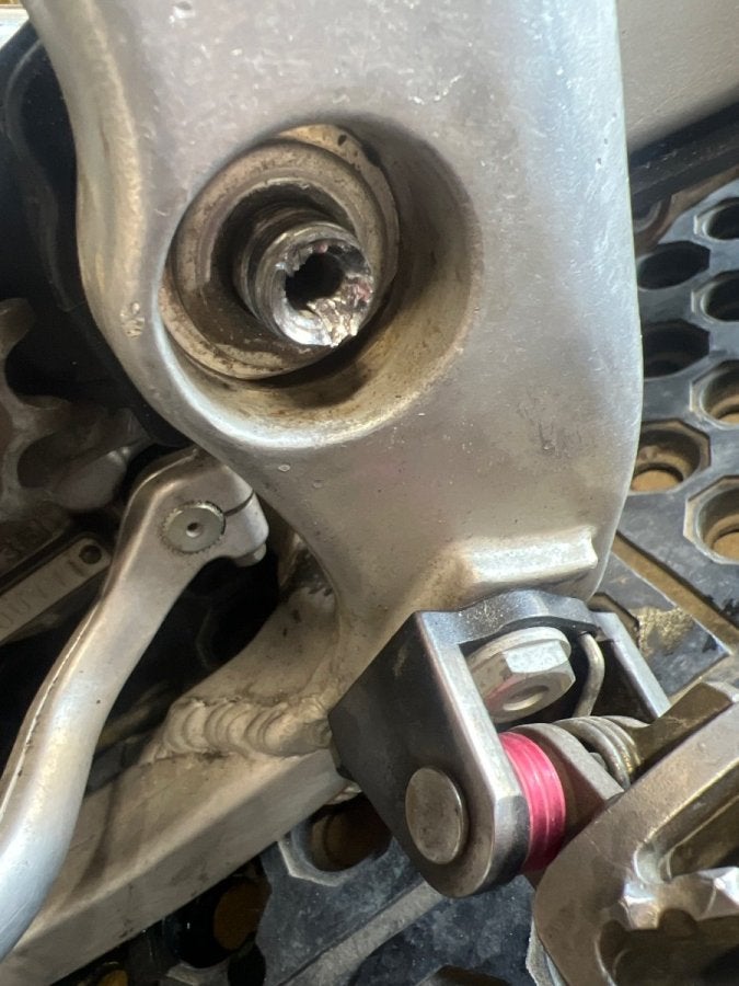 2005 cr250 swing arm bolt STUCK!!! Honda 2 Stroke ThumperTalk
