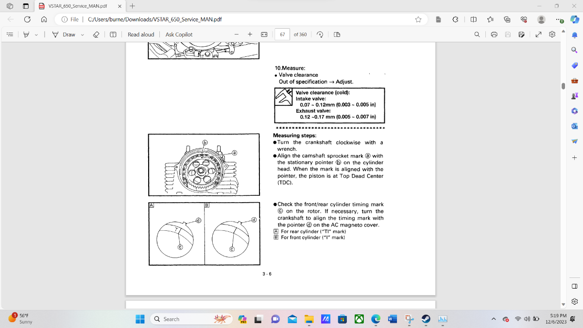 v star 1100 timing adjustment